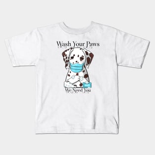 Dalmatian Wash Your Paws Kids T-Shirt